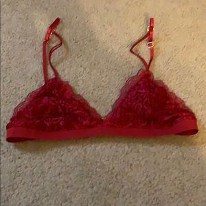 Lacy Red Petite Bralette